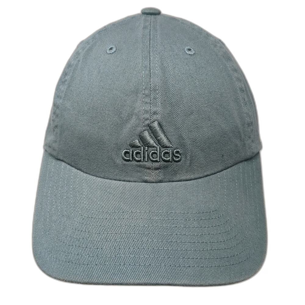 Adidas Baseball Cap Blue OSFM Slideback 100% Cotton Embroidered Logo Strap hat